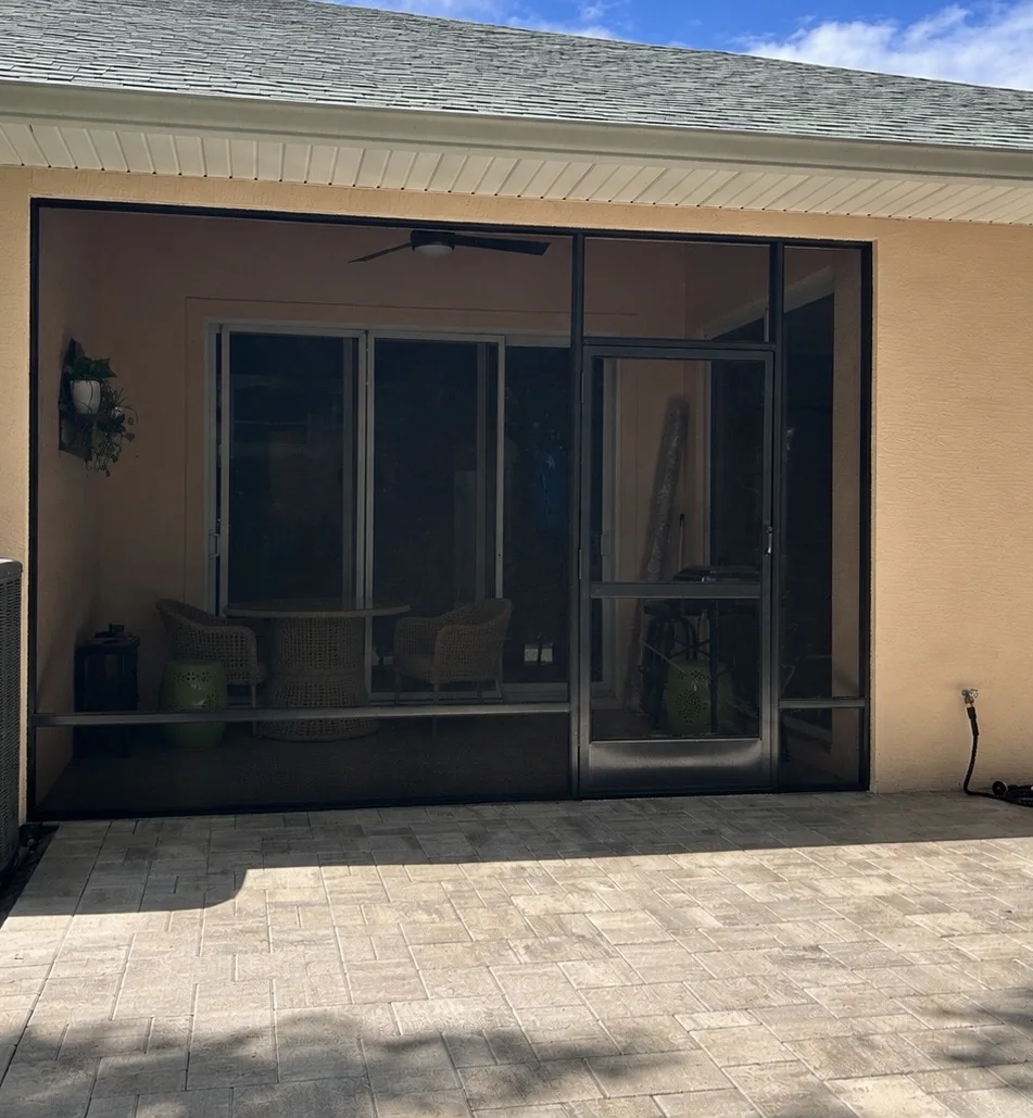 Completed screened porch