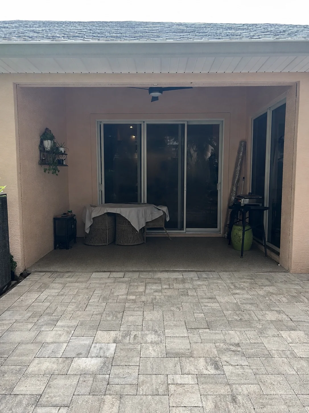 Open porch before screening